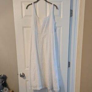 Old Navy White Eyelet Slip Dress